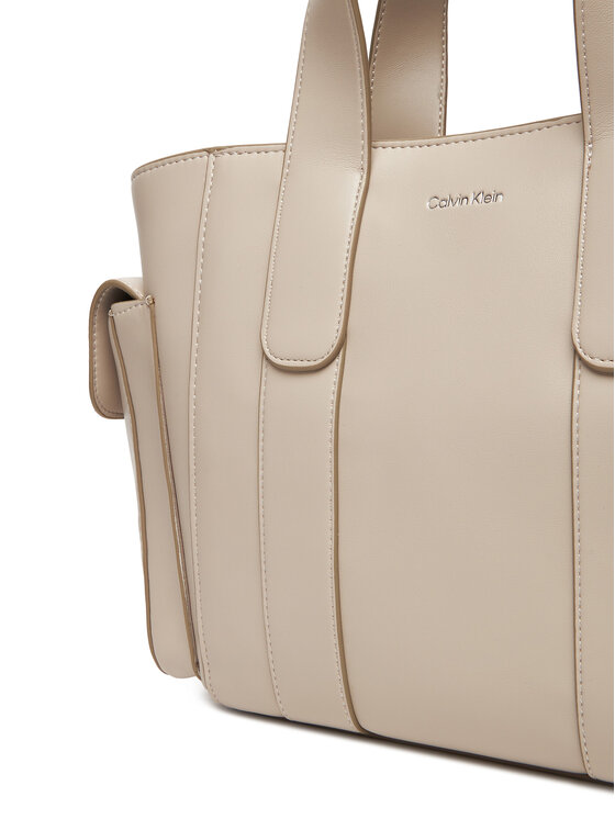 Calvin Klein Calvin Klein Borsetta Webbing Strap Small Tote LV04F3290G Écru