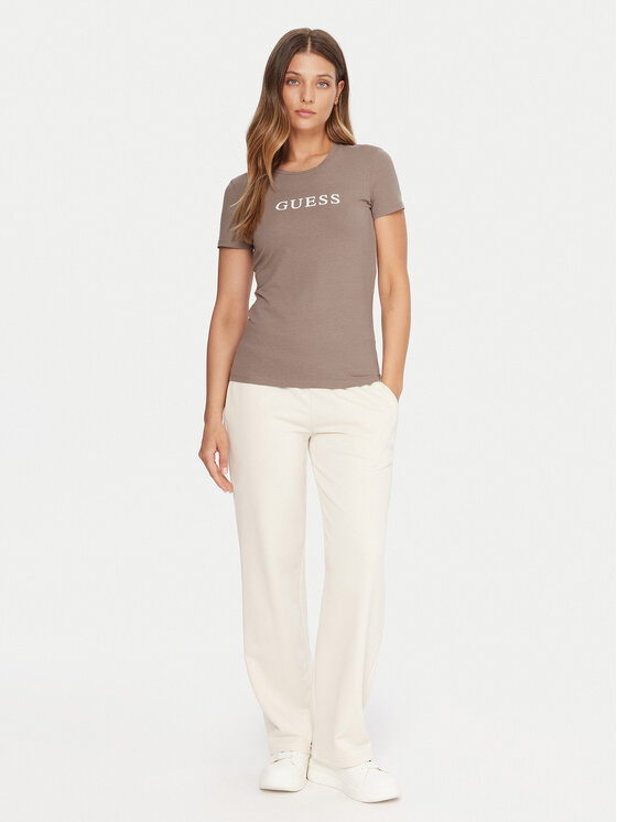 Guess Guess Majica O5RI01 KBBU1 Bež Regular Fit