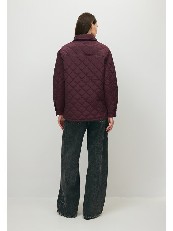 BIZUU BIZUU Kurtka przejściowa MARIN OVERSIZED JAKCET Bordowy Standard Fit