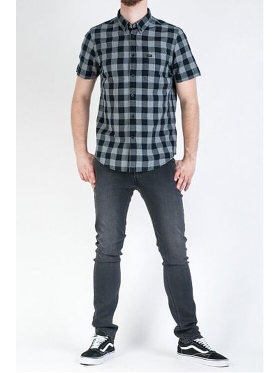 Lee Lee Camicia BUTTON DOWN SS Nero Regular Fit