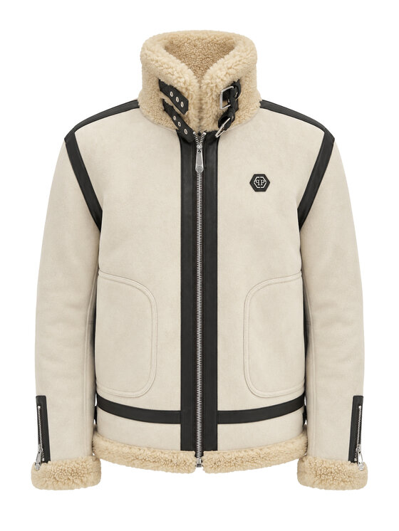 PHILIPP PLEIN PHILIPP PLEIN Kurtka puchowa 31203 Beżowy Regular Fit