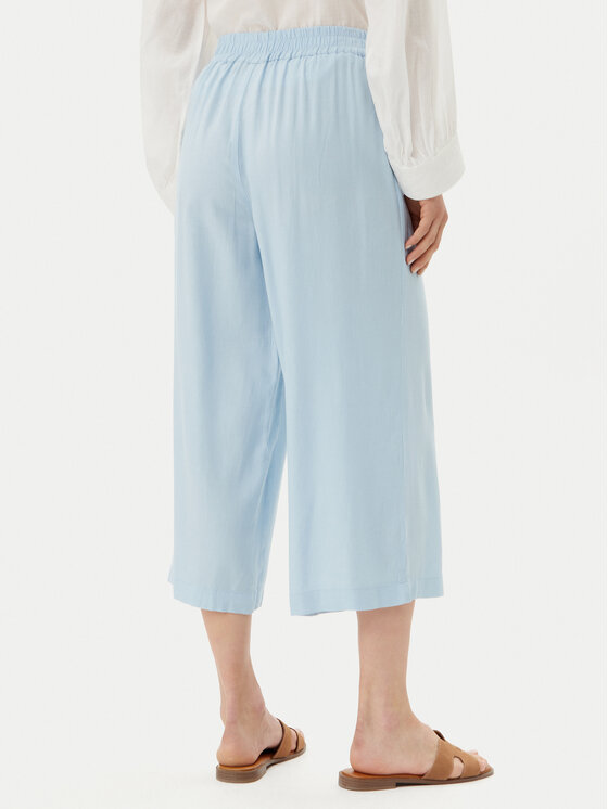 Pieces Pieces Kalhoty culottes Pia 17154737 Světle modrá Wide Leg