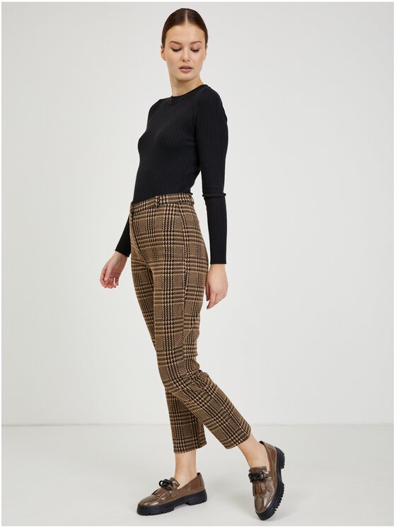 Orsay Orsay Spodnie damskie 350194041000__XS Brązowy Regular Fit