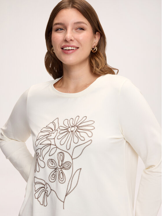 Fiorella Rubino Fiorella Rubino T-shirt G017L009543N011 Bianco Regular Fit