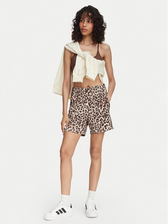 adidas adidas Sportiniai šortai Seasonal Essentials Animal Print KH1551 Smėlio Regular Fit