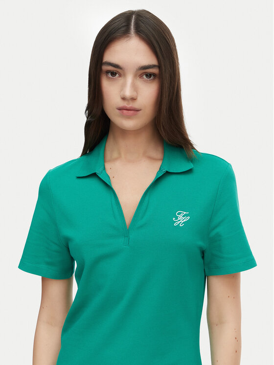 Tommy Hilfiger Tommy Hilfiger Φόρεμα καθημερινό 1985 WW0WW48749 Πράσινο Regular Fit