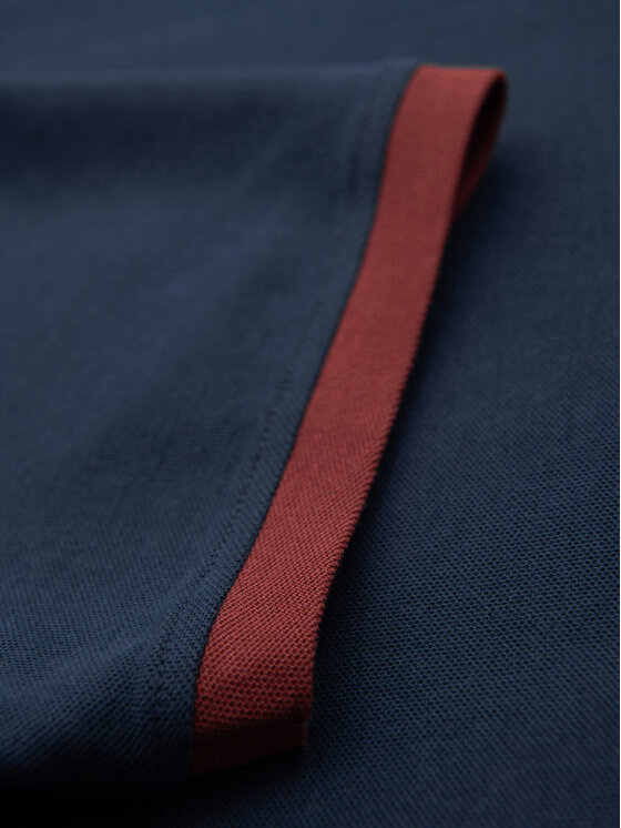 Ombre Ombre T-Shirt OM-TSCT-0198 Granatowy Regular Fit