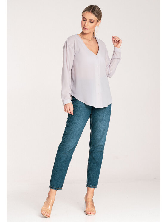 FIGL FIGL Koszula M1070 Szary Regular Fit