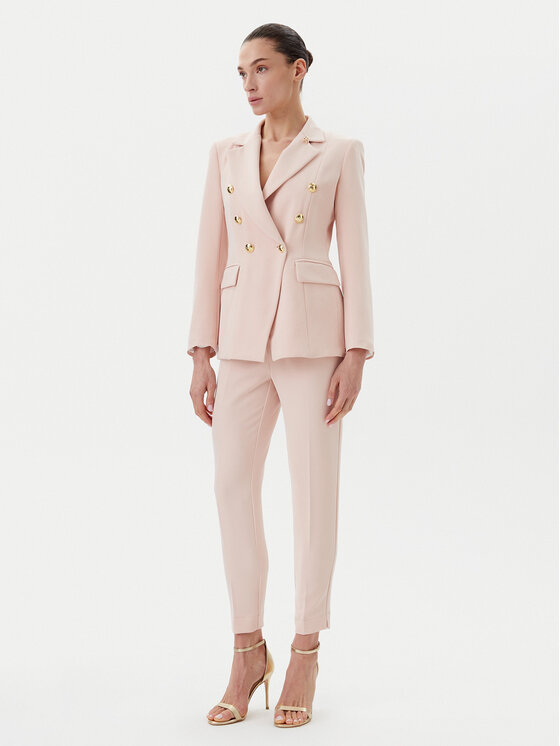 Maryley Maryley Spodnie materiałowe 25EB52Z/M24/43PY Różowy Regular Fit