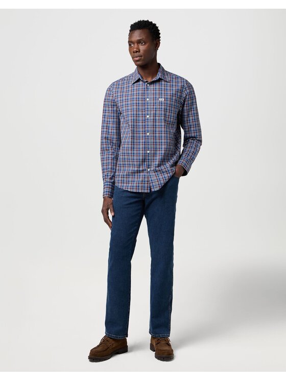 Wrangler Wrangler Koszula 1 PKT POPLIN SHIRT Kolorowy Regular Fit