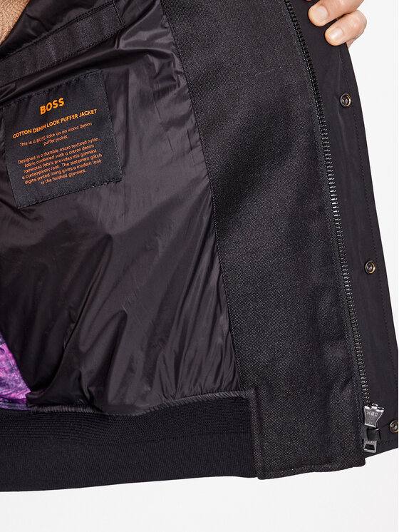 BOSS BOSS Ziemas jaka Oglitch 50504445 Melns Relaxed Fit