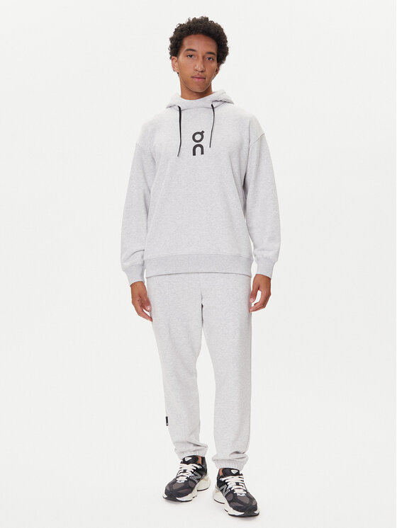 On On Majica dugih rukava Club Hoodie 1ME1003 Siva Relaxed Fit
