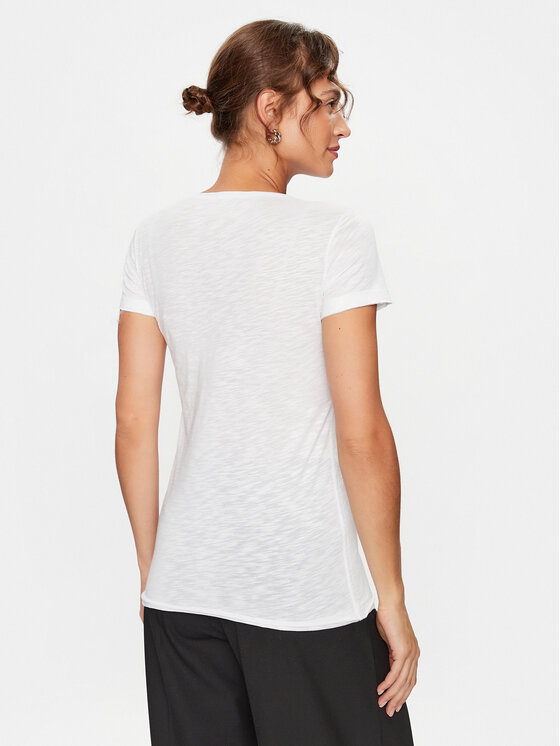 Sisley Sisley T-Shirt 3FD4L11A2 Λευκό Regular Fit