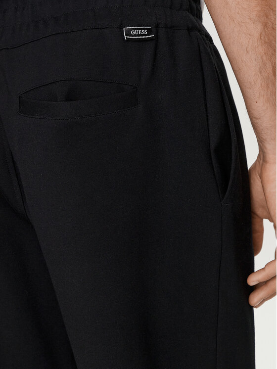 Guess Guess Штани з тканини M3YB18 KBT22 Чорний Regular Fit
