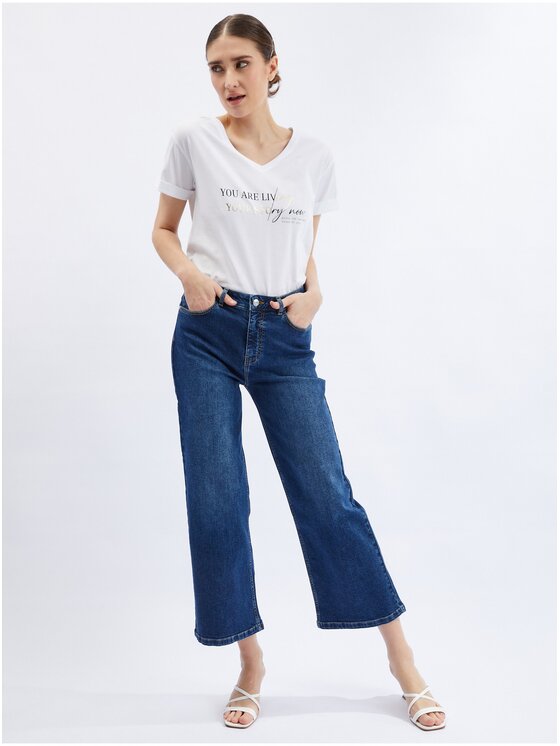 Orsay Orsay Jeansy 313082548000__34 Granatowy Loose Leg