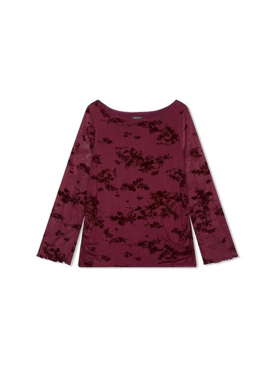 Fiorella Rubino Fiorella Rubino T-shirt G098L009485N036 Bordeaux Regular Fit