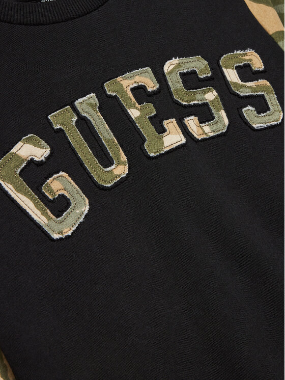 Guess Guess Μπλούζα L4RQ02 KA6R3 Μαύρο Regular Fit