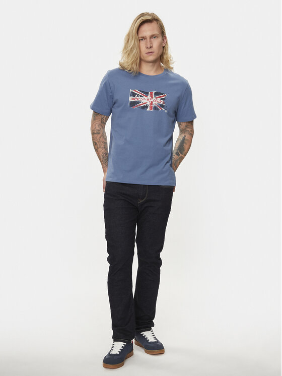 Pepe Jeans Pepe Jeans T-Shirt Clag PM509384 Modrá Regular Fit