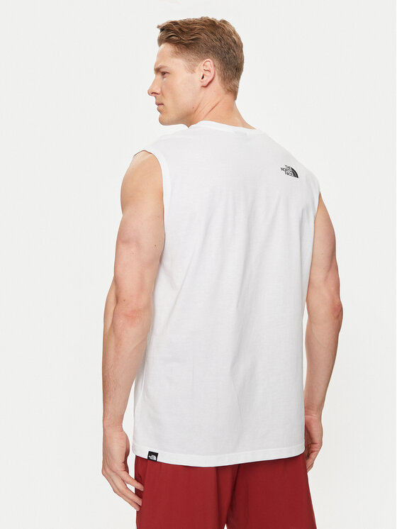 The North Face The North Face Tank top Simple Dome NF0A87R3 Λευκό Regular Fit