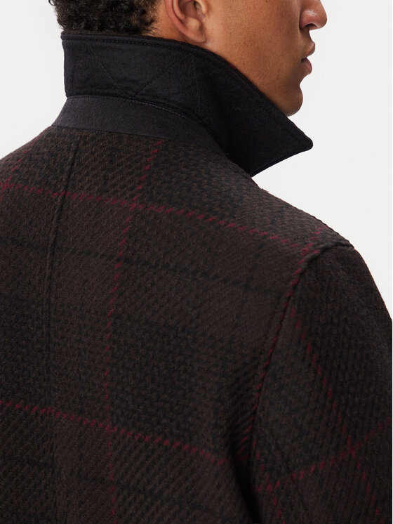 HUGO HUGO Вълнено палто Mettos2641 50567309 Тъмнокафяв Regular Fit