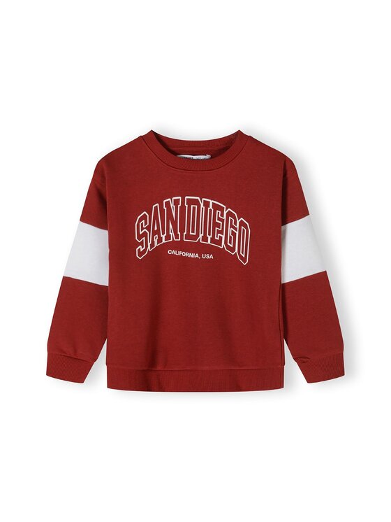 minoti minoti Bluza 23fleece131 Bordowy Regular Fit