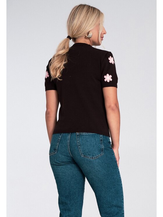 FIGL FIGL Svetr M1235 Hnědá Regular Fit