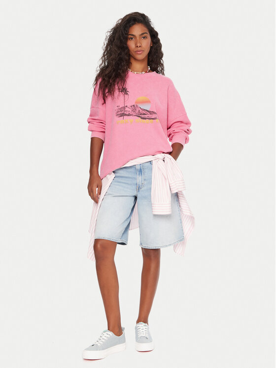 Roxy Roxy Світшот Eastside ERJKT04322 Рожевий Boxy Fit