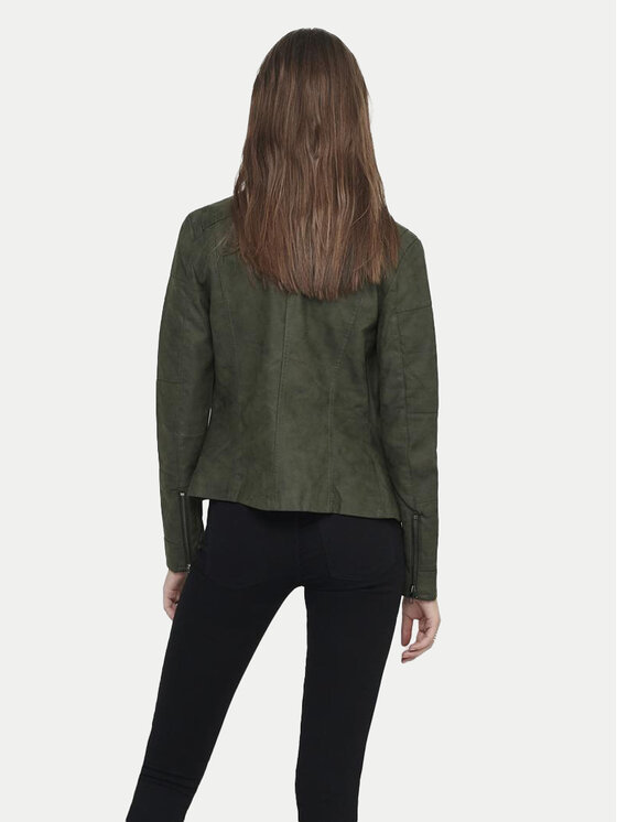 ONLY ONLY Giacca in similpelle Ava 15102997 Verde Regular Fit