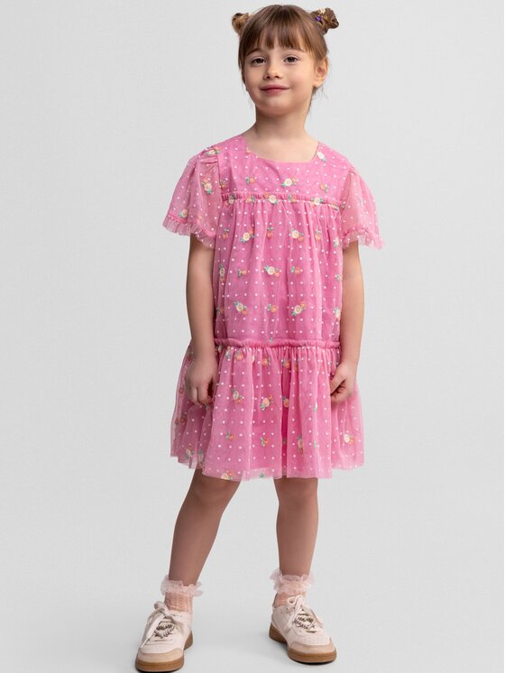 minoti minoti Sukienka elegancka 30DRESS119 Różowy Regular Fit