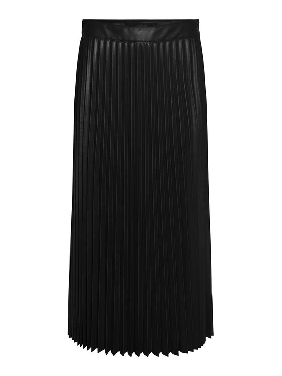 Vero Moda Vero Moda Φούστα από απομίμηση δέρματος Bella Holly 10319036 Μαύρο Regular Fit