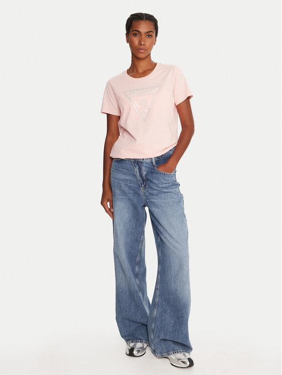 Guess Guess T-Shirt W5BI18 I3Z14 Rosa Regular Fit