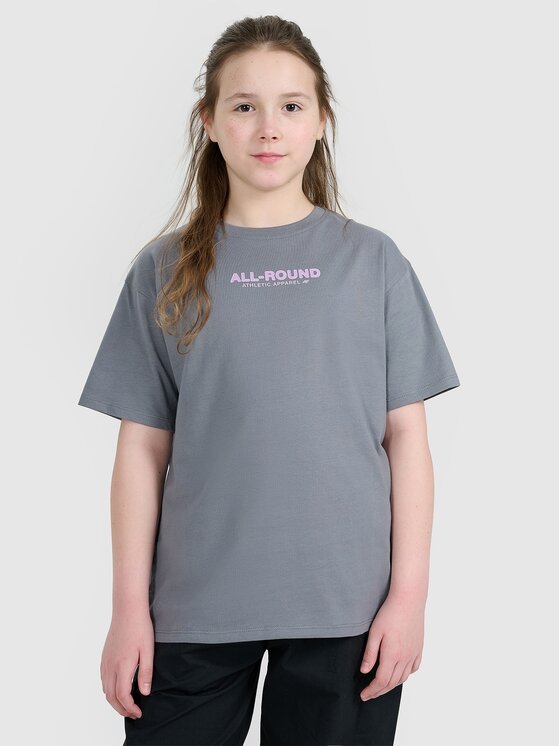 4F 4F T-shirt 4FJWAW25TTSHF2387-23S Grigio Oversize