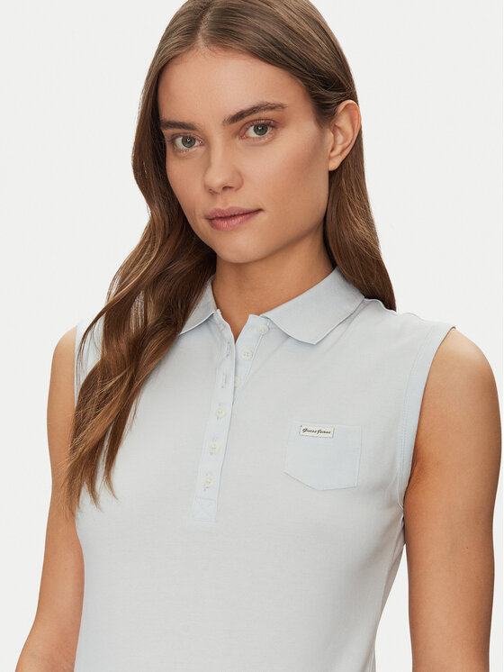 Guess Jeans Guess Jeans Polokošeľa W5GP24 KCYR1 Modrá Regular Fit