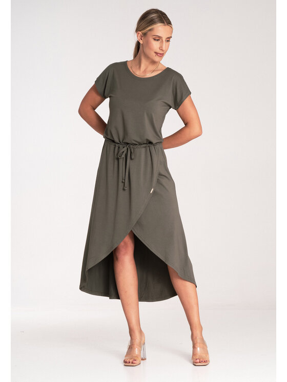 FIGL FIGL Každodenné šaty M1041 Zelená Basic Fit