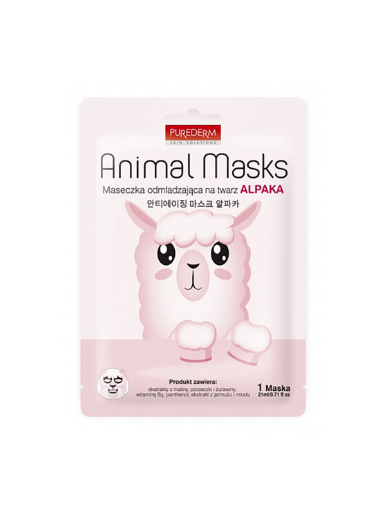 Purederm Purederm Maseczka na twarz ANIMAL ALPAKA Pielęgnacja na dzień