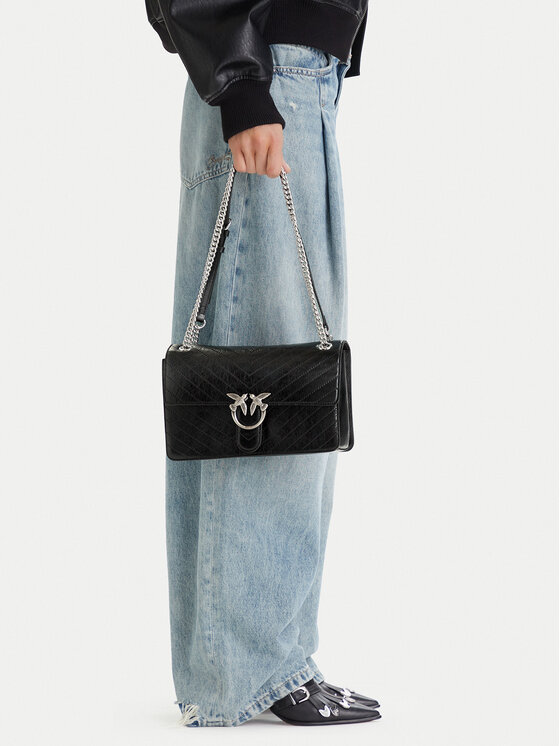 PINKO PINKO Handtasche Love One Light Classic AI 25-26 PLTT 106174 A2JC Schwarz