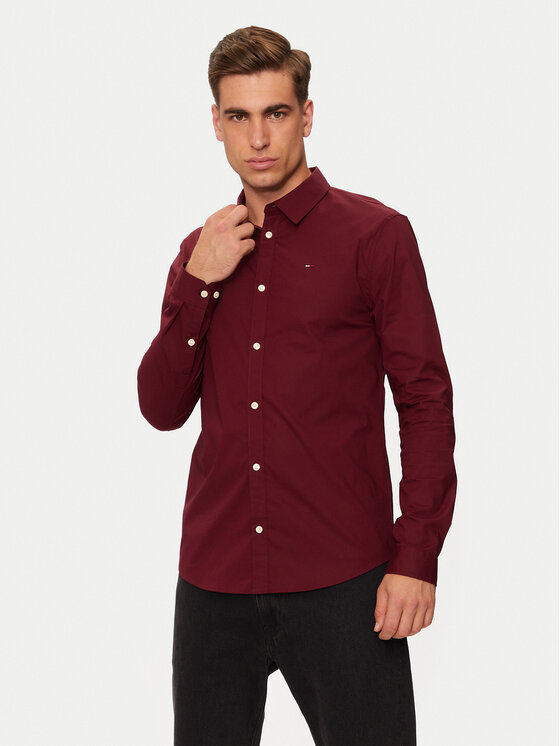 Tommy Jeans Krekls Original DM0DM04405 Bordo Slim Fit