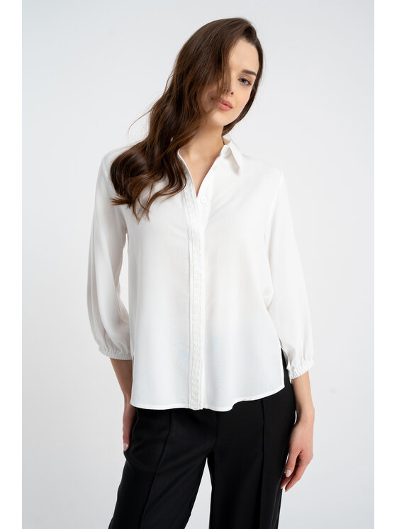 CLICK CLICK Πουκάμισο 10-6699 Λευκό Loose Fit