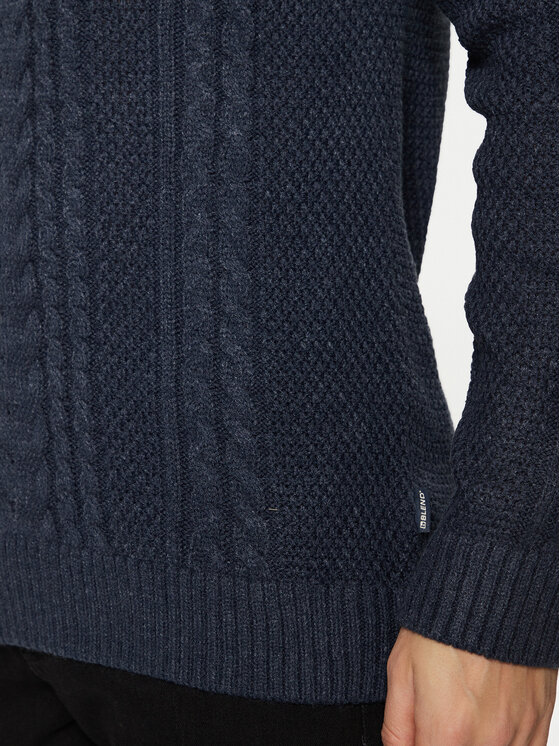 Blend Blend Rollkragenpullover 20717438 Dunkelblau Regular Fit