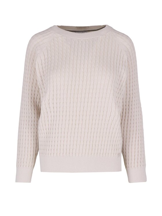 Volcano Volcano Sweter S-KAMA Beżowy Regular Fit