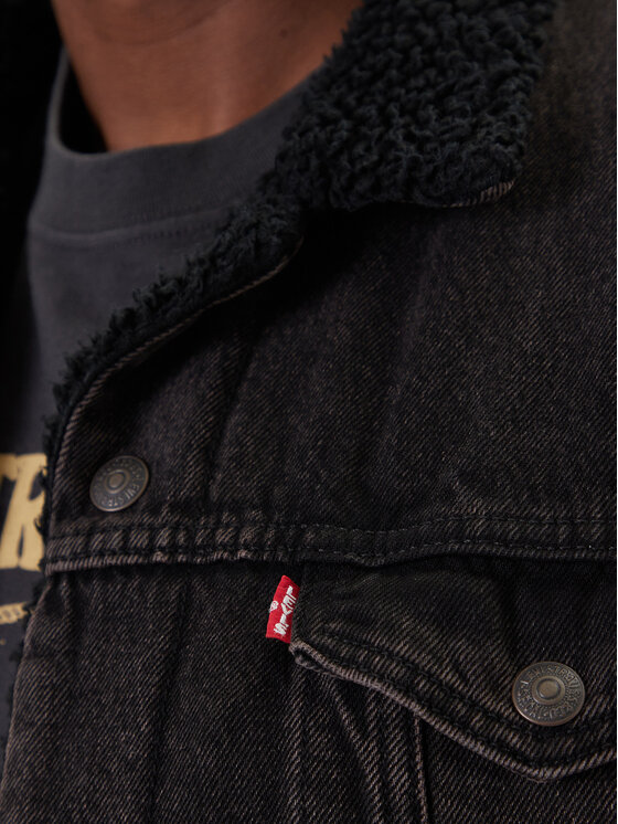 Levi's® Levi's® Jeansová bunda Type III Sherpa 16365-0291 Černá Regular Fit