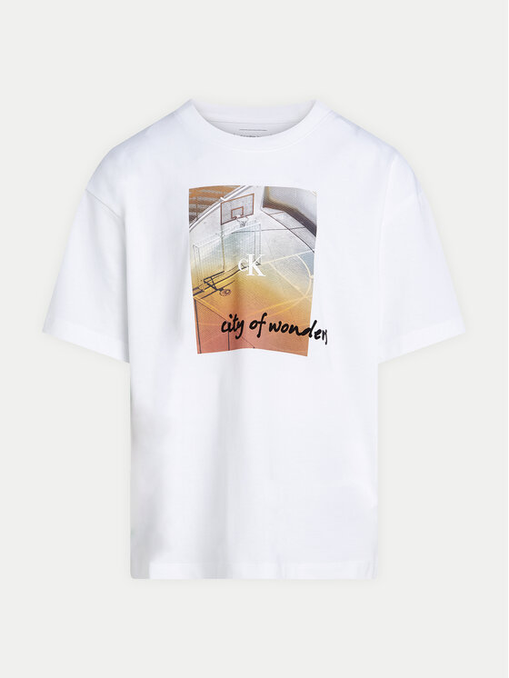 Calvin Klein Jeans Calvin Klein Jeans T-shirt City Scene IB0IB02335 Bianco Relaxed Fit