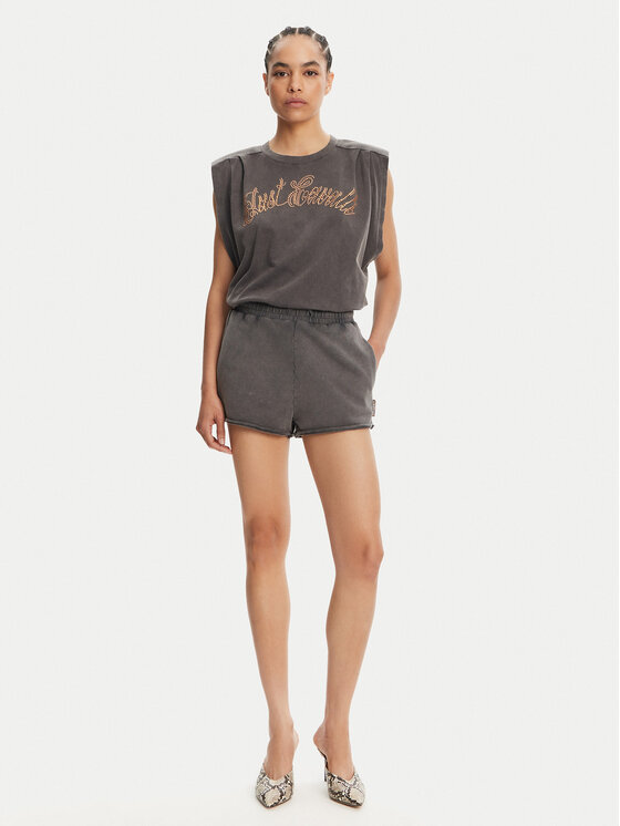 Just Cavalli Just Cavalli T-shirt 78PAHE10 Siva Loose Fit