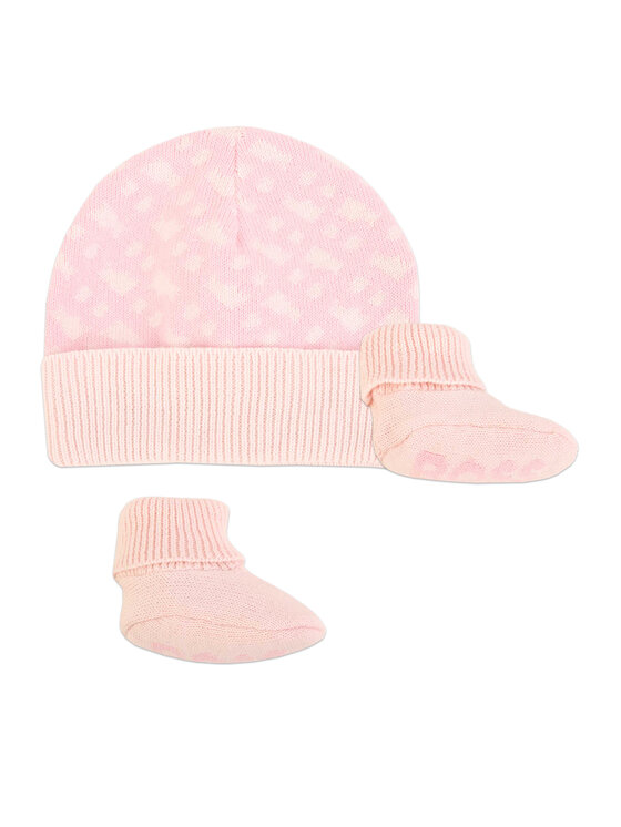 BOSS Set Mütze und Socken - Kinderkleidung, Größe 6M Rosa J98423