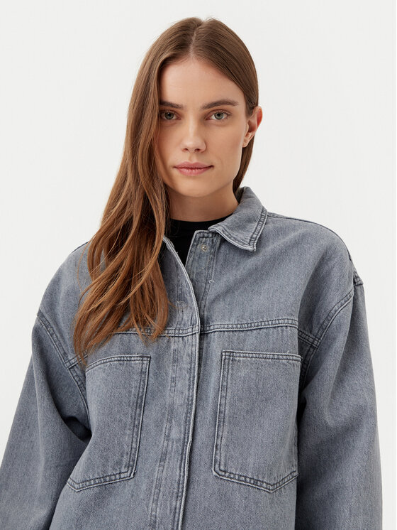 ONLY ONLY Τζιν μπουφάν Emmie 15336153 Γκρι Regular Fit