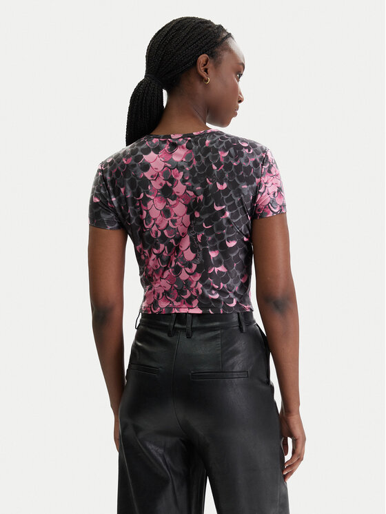 Versace Jeans Couture Versace Jeans Couture Marškinėliai 80HAH602 JS552 Rožinė Slim Fit