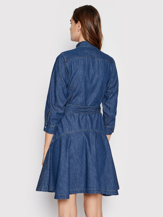 LAUREN RALPH LAUREN Lauren Ralph Lauren Дънкова рокля 200862171001 Тъмносин Regular Fit