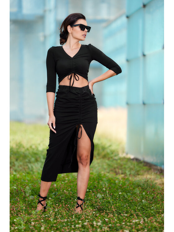 Infinite You Infinite You Spódnica M305 Czarny Basic Fit