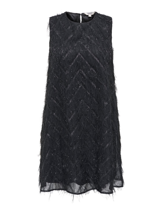 ONLY ONLY Koktejlové šaty Faye 15358411 Čierna Loose Fit