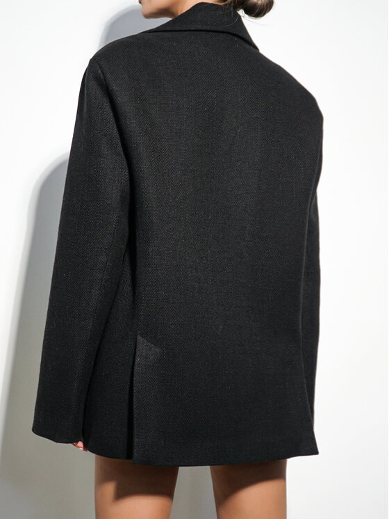 LilaLou LilaLou Marynarka Nesto Czarny Oversize